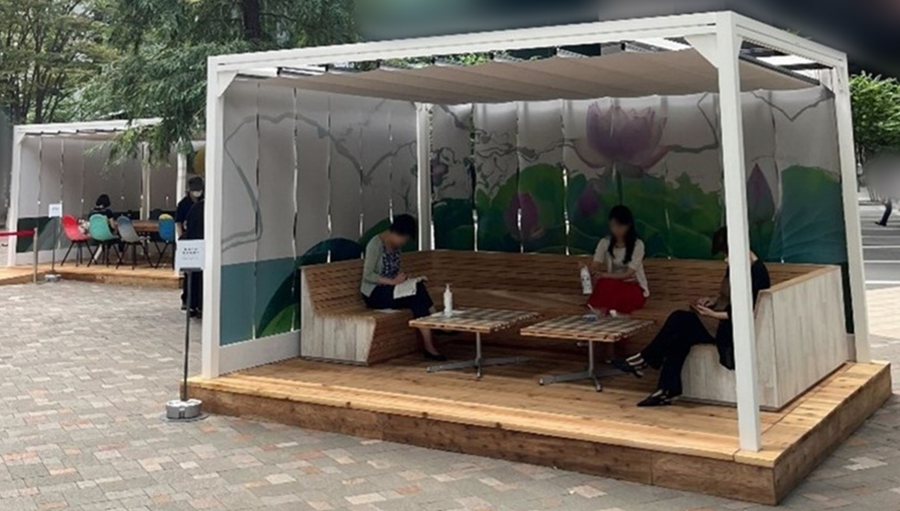 図3．パーゴラ　※SPACECOOLターポリン（防炎、高強度）を使用