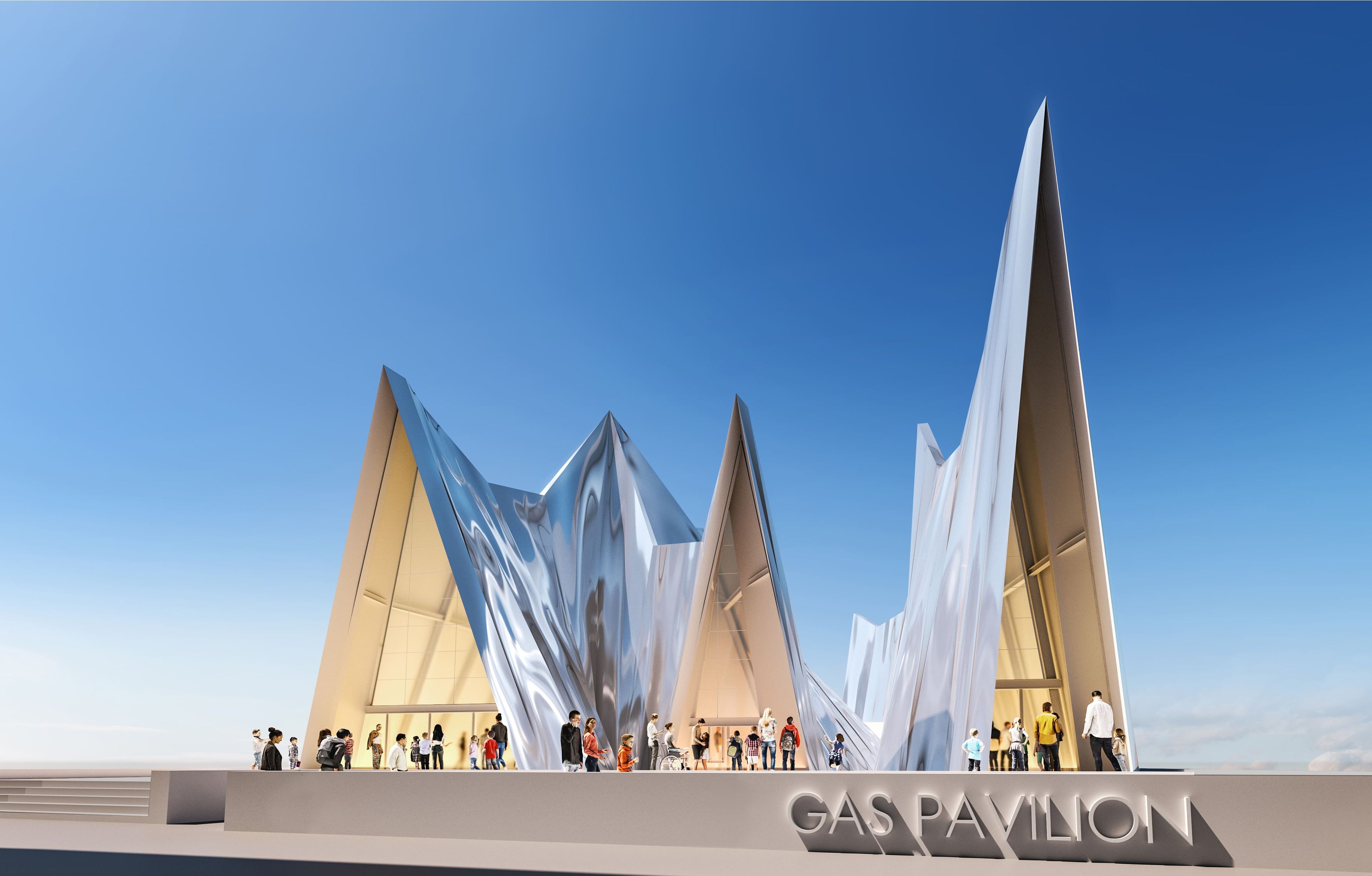 図3　ガスパビリオン 建物デザインイメージパース　※ 日本ガス協会提供