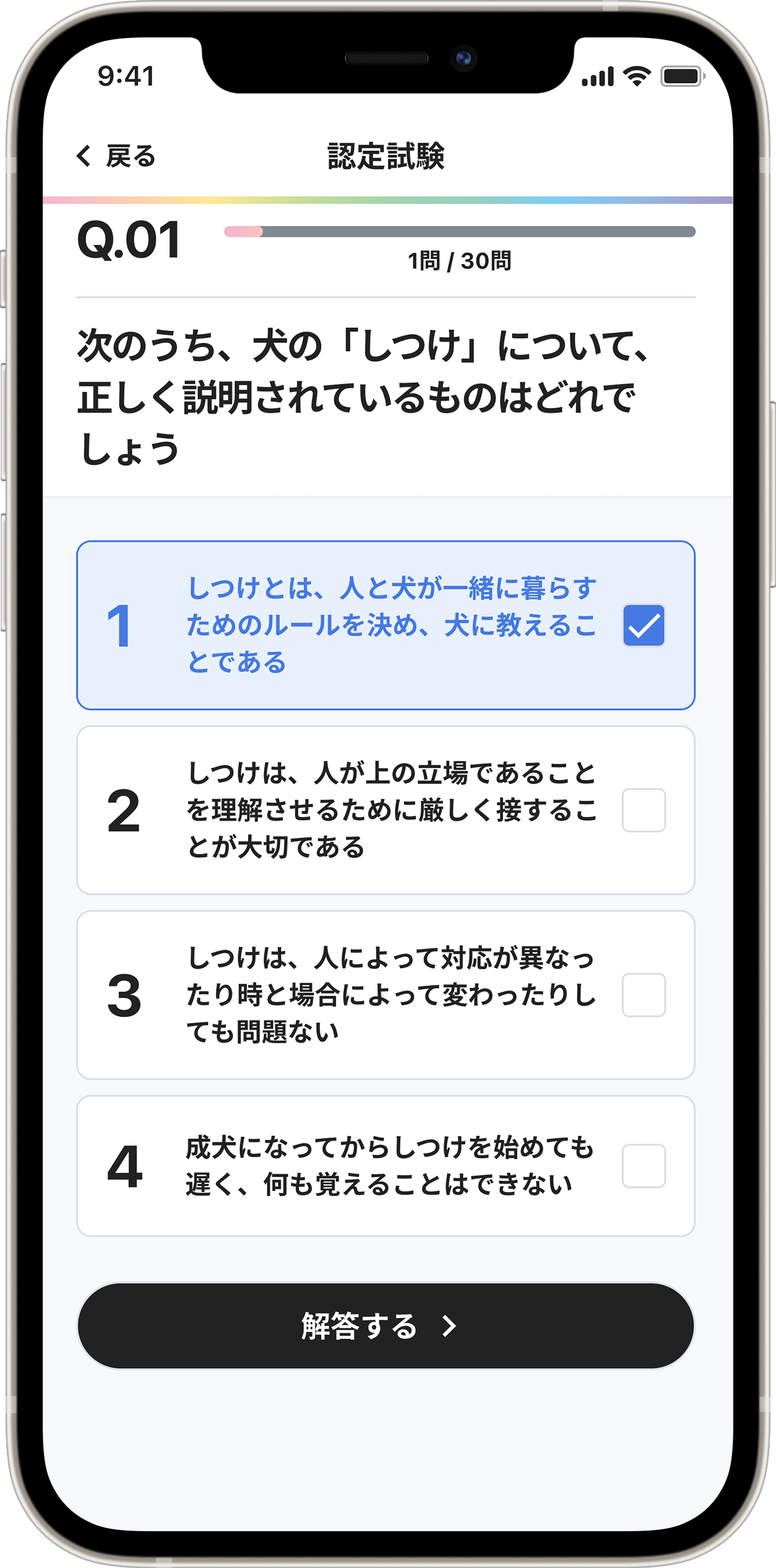 飼い主認定クイズイメージ