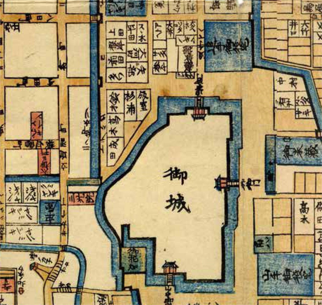 甲州文庫「懐宝甲府絵図」(山梨県立博物館所蔵)