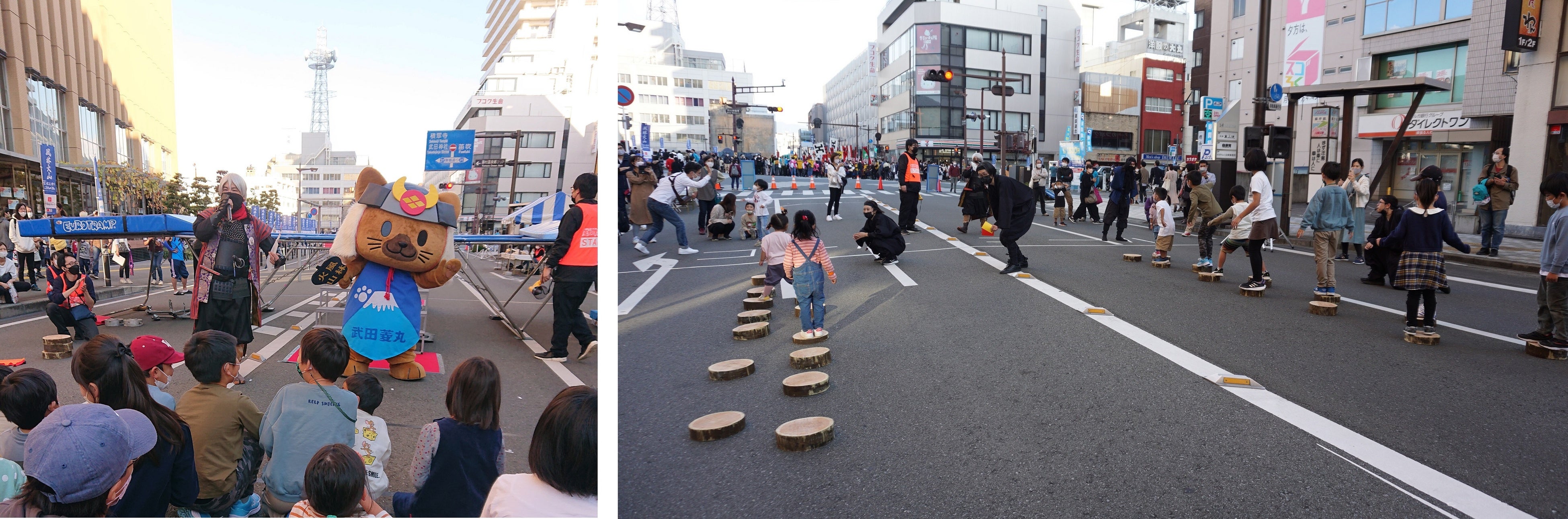 ルール説明の様子　　　　　　　　　　　　　　子ども達が試験にチャレンジ
