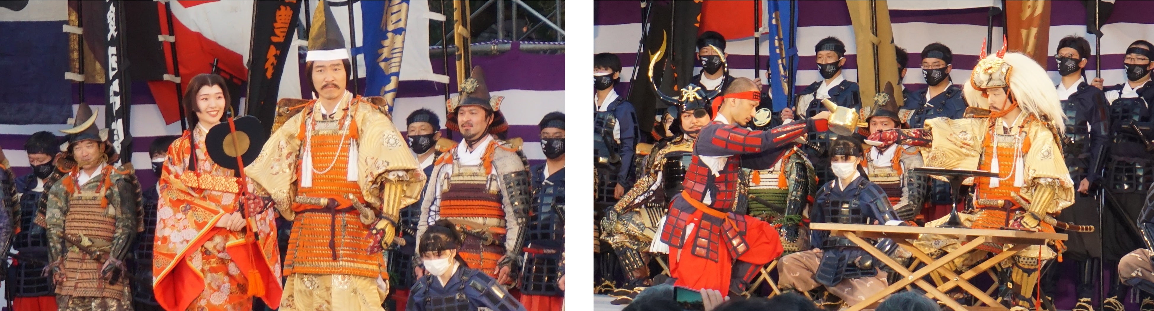 湖衣姫と信玄公　　　　　　　　　　　　　　　　　　　　　出陣の儀式・三献の儀