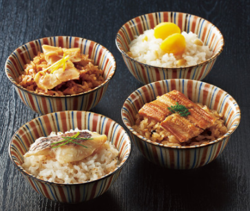 瓢亭おこわ（鯛・栗・穴子・鶏）  6個入6,480円  8個入8,640円