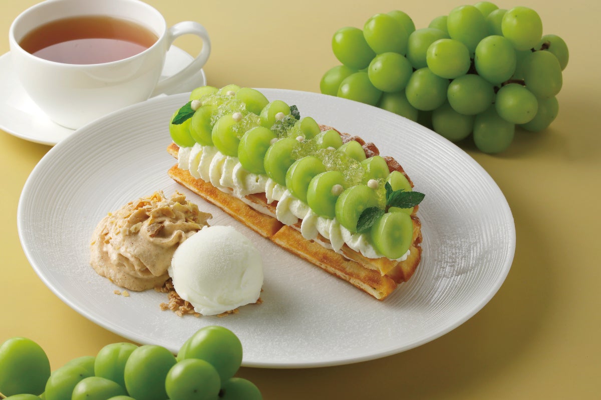 シャインマスカットのワッフル