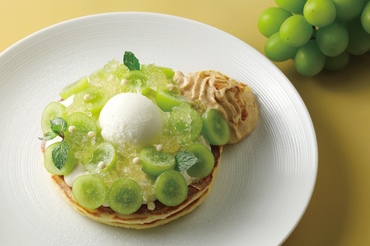 シャインマスカットのパンケーキ