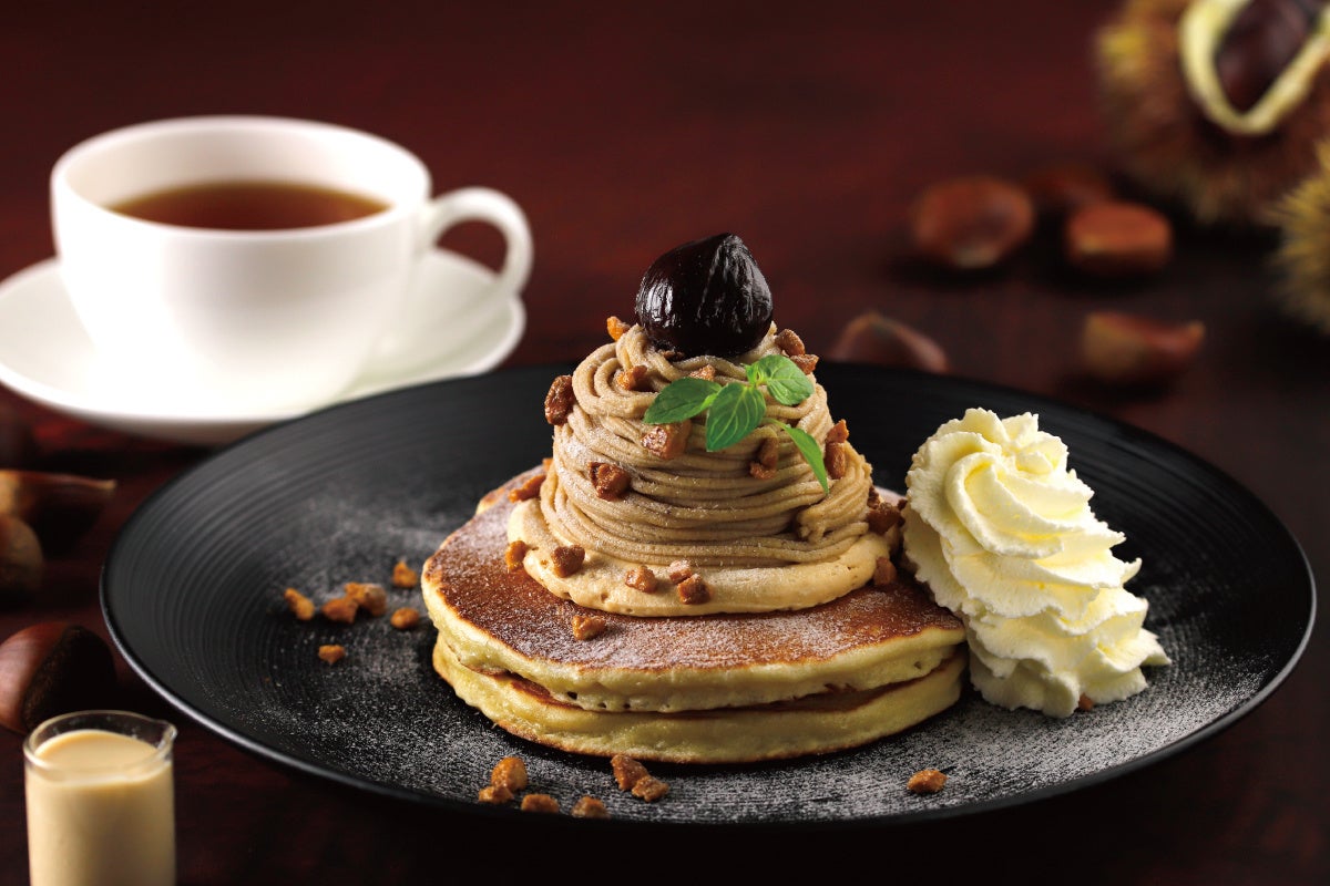 和栗のモンブランパンケーキ