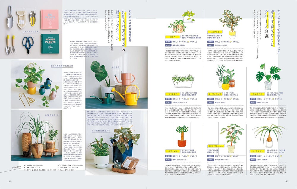 ＜「いま、気になるグリーンプランツのお店へ」代表誌面2＞
