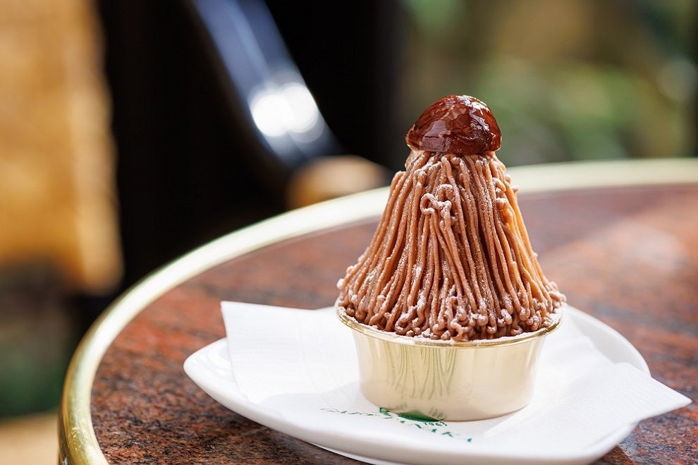 ＜「カフェタナカ」のモンブラン＞