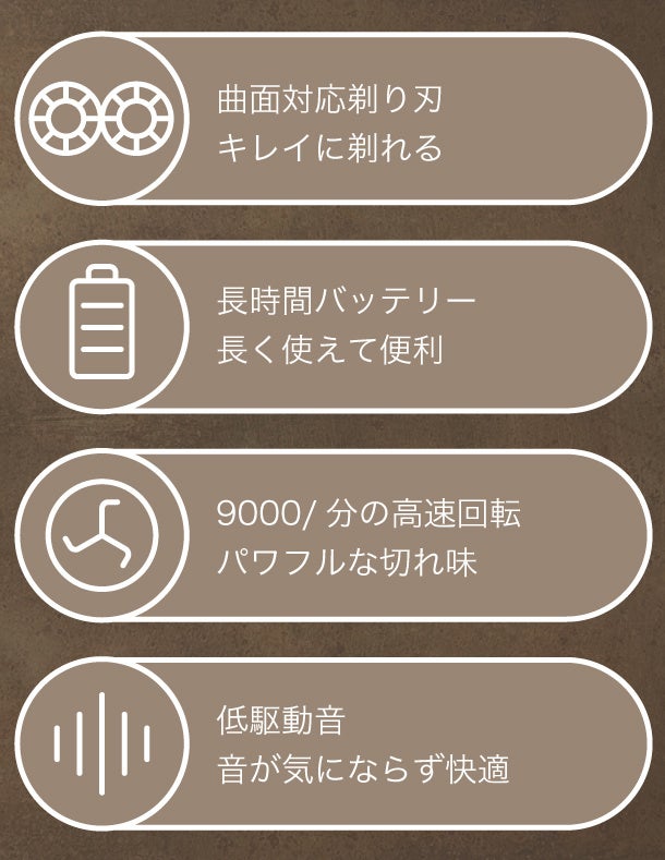 電気シェーバー特徴