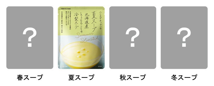 季節限定スープラインナップ（？は未発売商品）