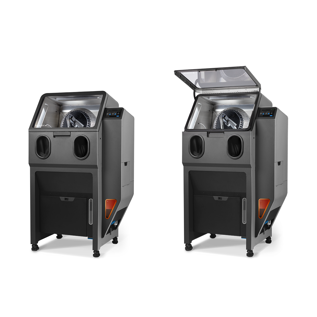 完全密閉式キャビネットを備えた自動仕上げ装置Fuse Blast。販売価格は200万円台を予定。 ※2024年第一四半期での為替相場により価格は変動する可能性があります。