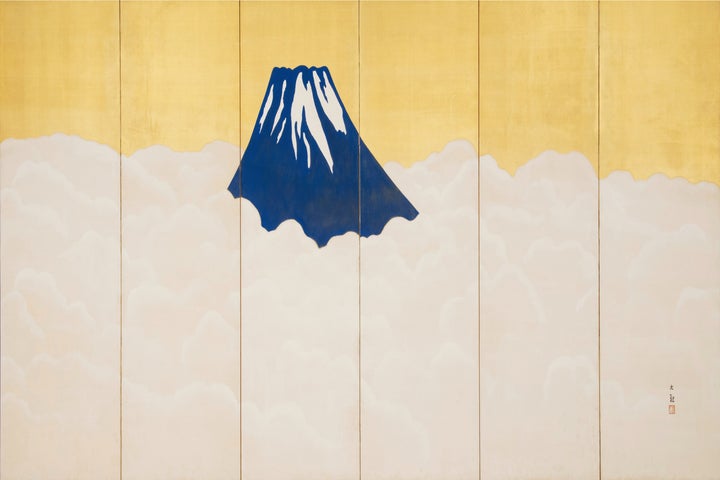 横山大観「群青富士」（右隻）大正6-7（1917-18）頃　静岡県立美術館蔵