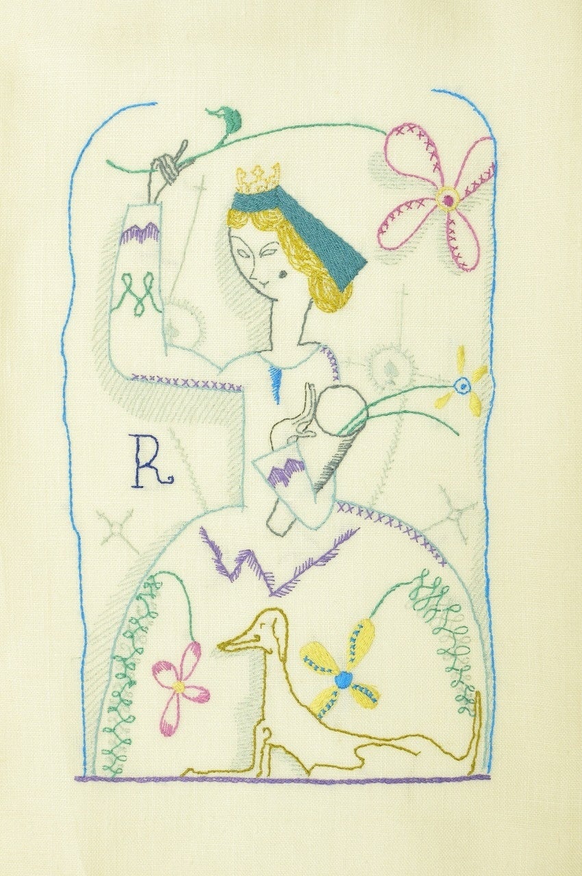 大塚あや子（刺繍）／武井武雄（図案）《『武井武雄手藝図案集』刺繍》イルフ童画館蔵