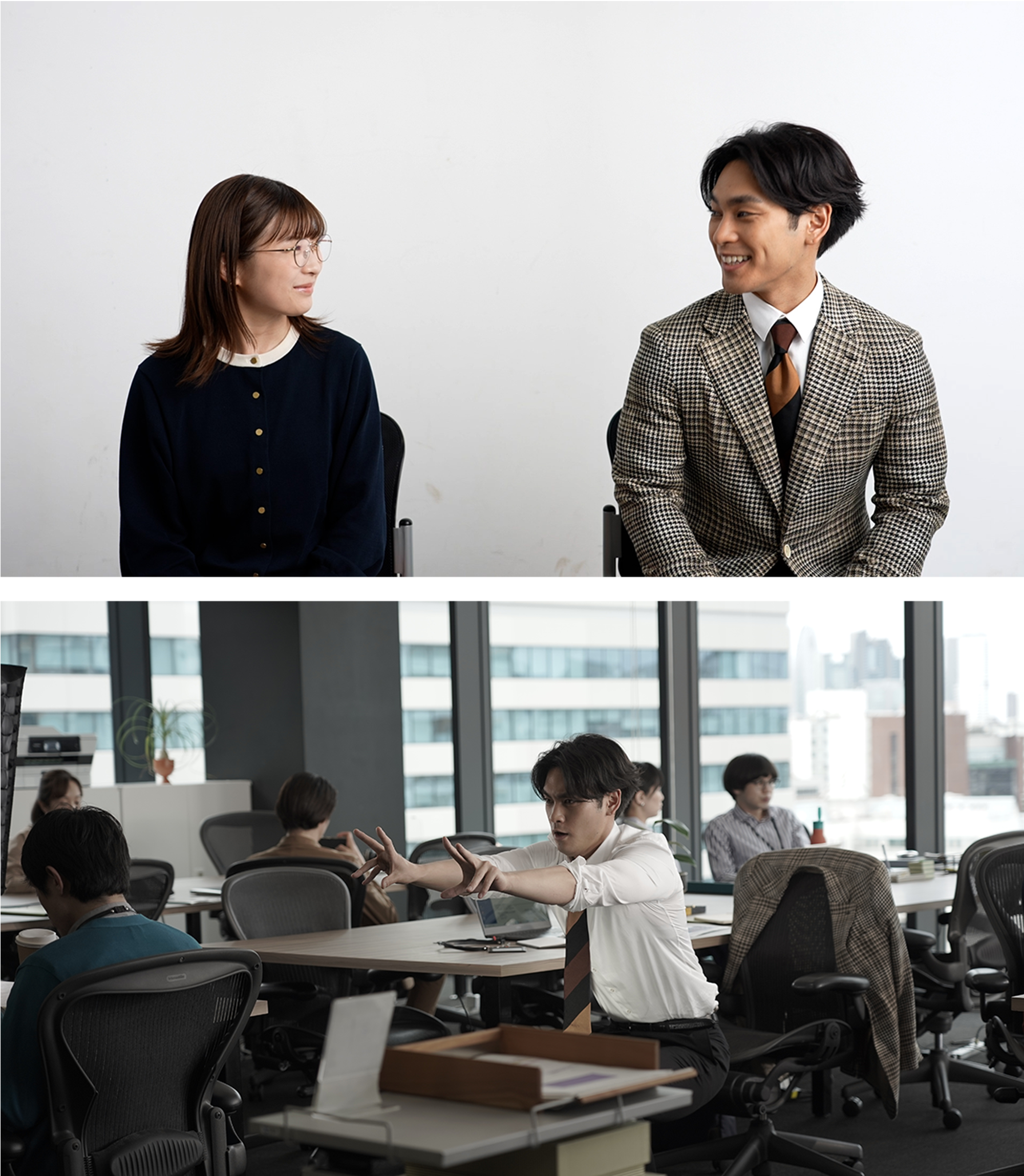 負荷のかかるポーズに汗だくで挑む柳楽さん