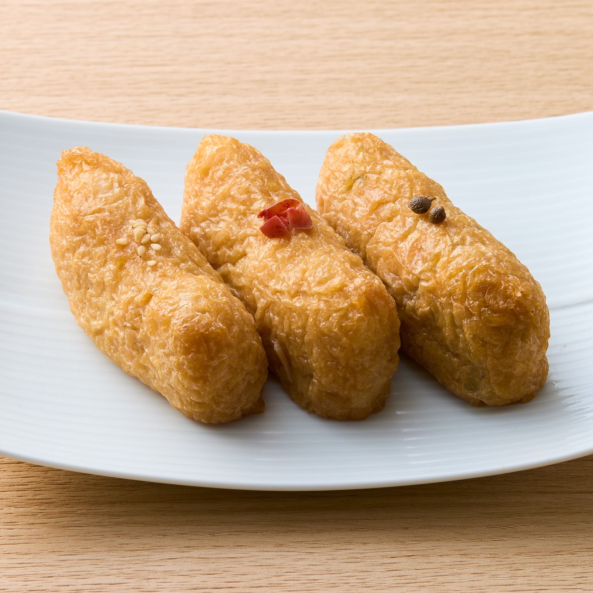 大豆いなり三種