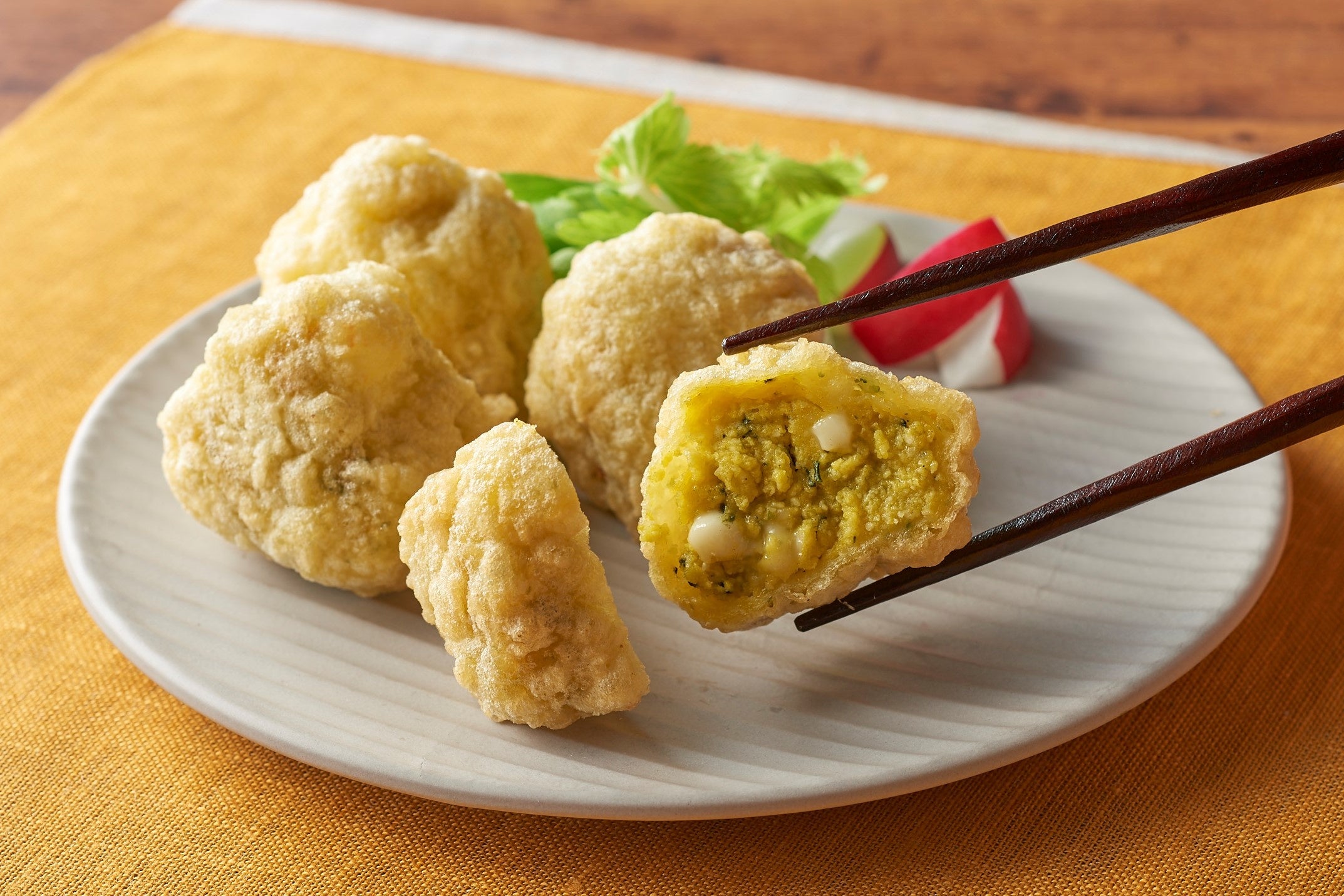 (衣付き）かぼちゃとチーズのおつまみ天