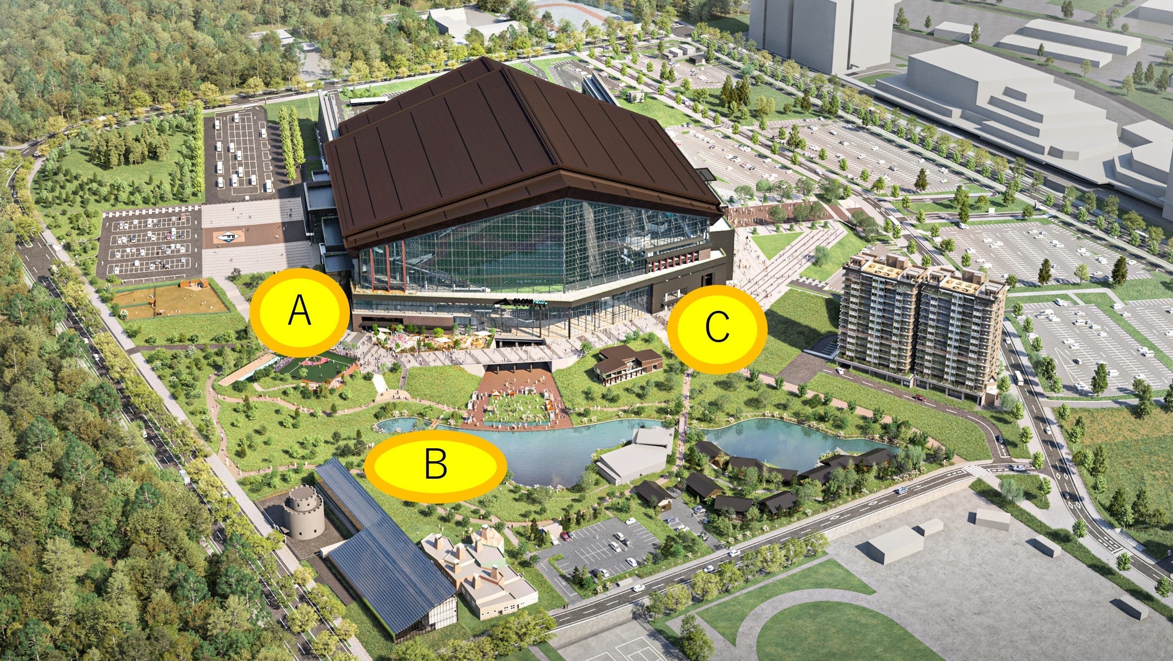 北海道ボールパークFビレッジ　３つのガーデン