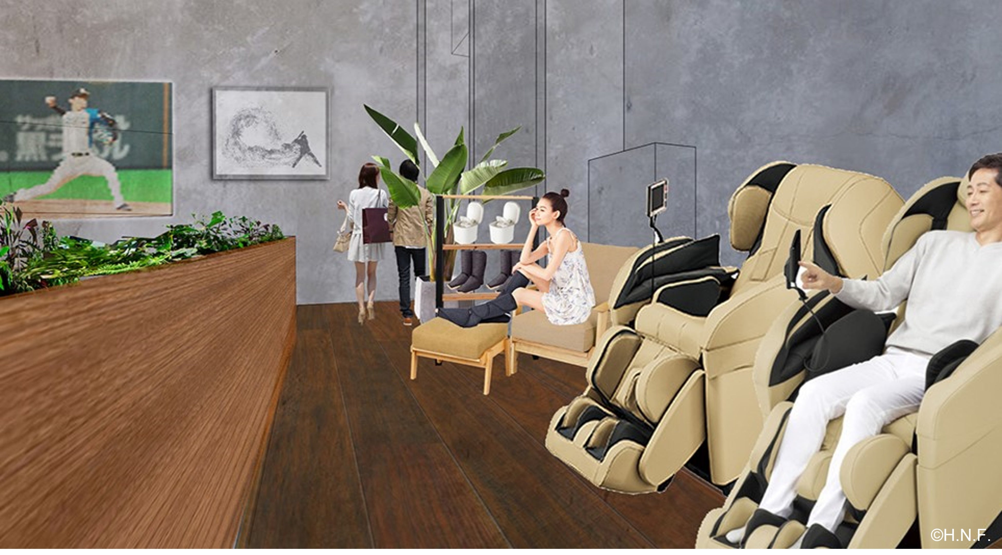 Panasonic CLUB LOUNGEリラックスエリア