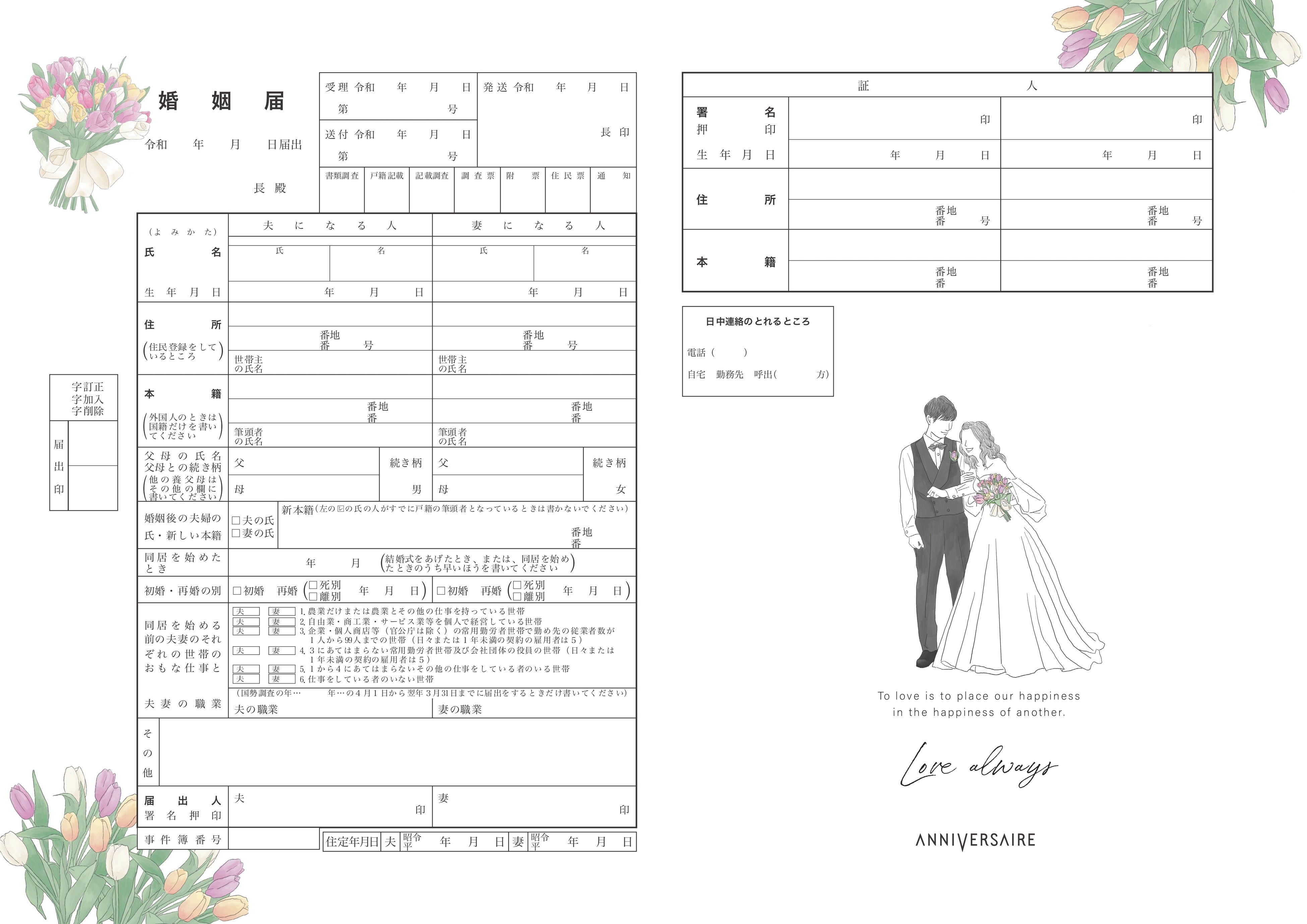 ありおと　婚姻届 婚姻届 うるせぇトリ（ブライダルカー） – 【公式】婚姻届製作所