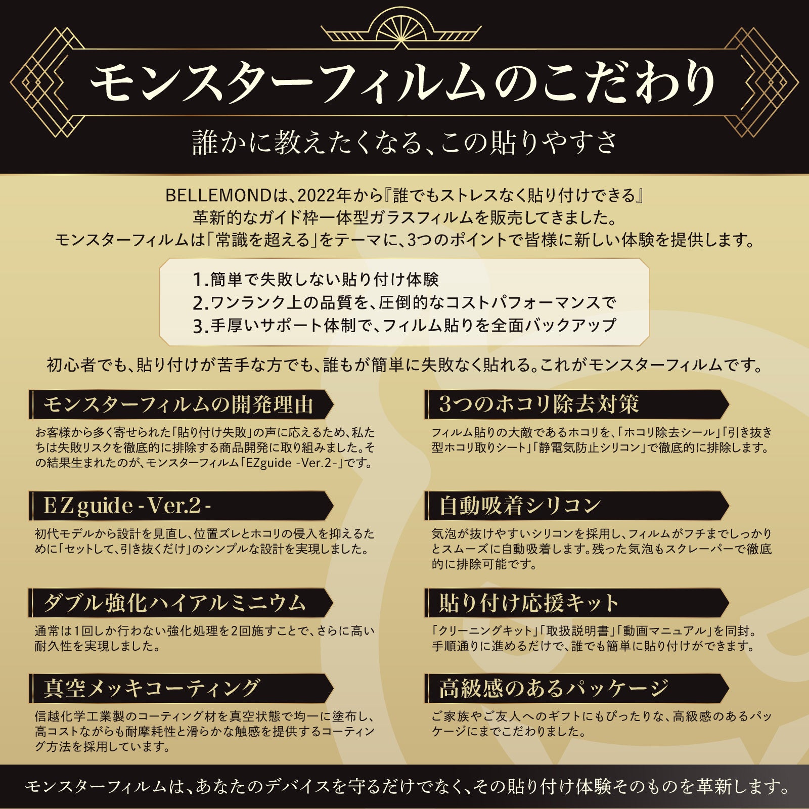 BELLEMOND、覗き見防止と光沢クリアを両立した「モンスターフィルム」iPhone18 Pro対応モデルを発売｜販売について（10枚目）