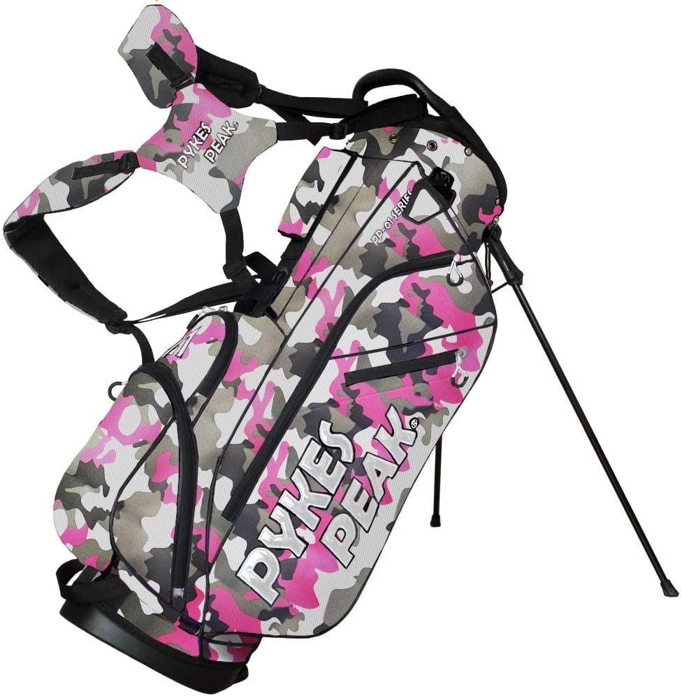 キャディバッグ／カモライトピンク(スタンド式）