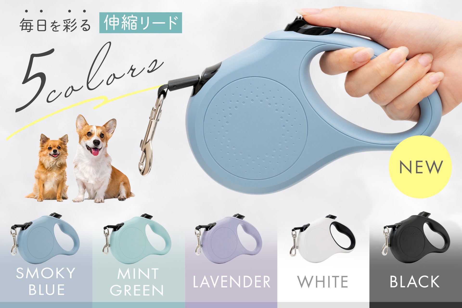 新発売!】愛犬とのお散歩がもっと楽しくなる伸縮リードが予約販売開始