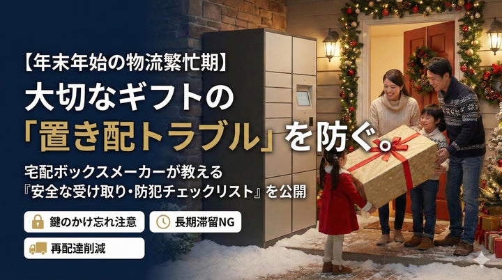 年末年始の置き配トラブル防止】宅配ボックスメーカーが教える「安全な 年末年始の置き配トラブル防止】宅配ボックスメーカーが教える「安全な