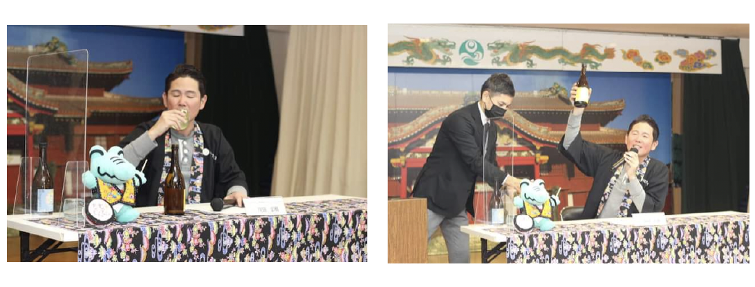 アンバサダー就任式での泡盛試飲会の様子