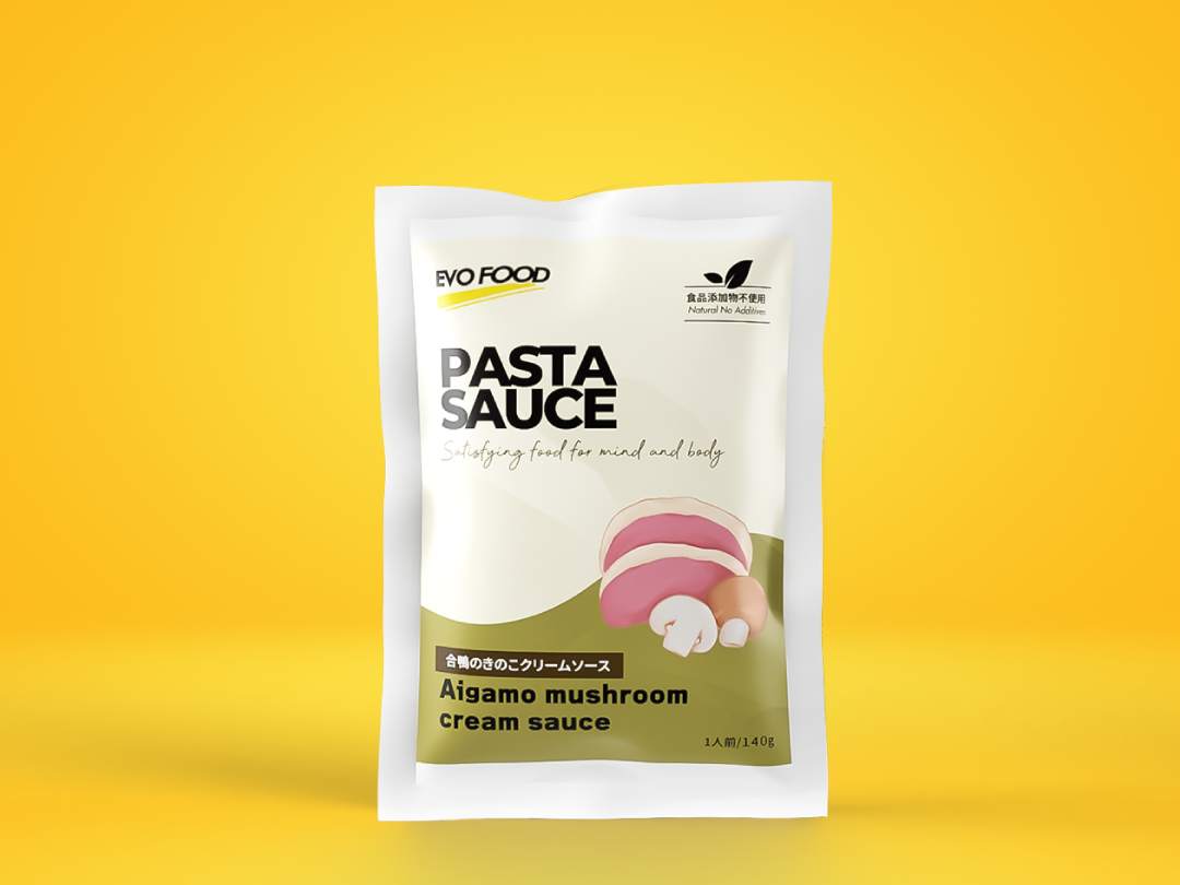 合鴨のきのこクリームソース