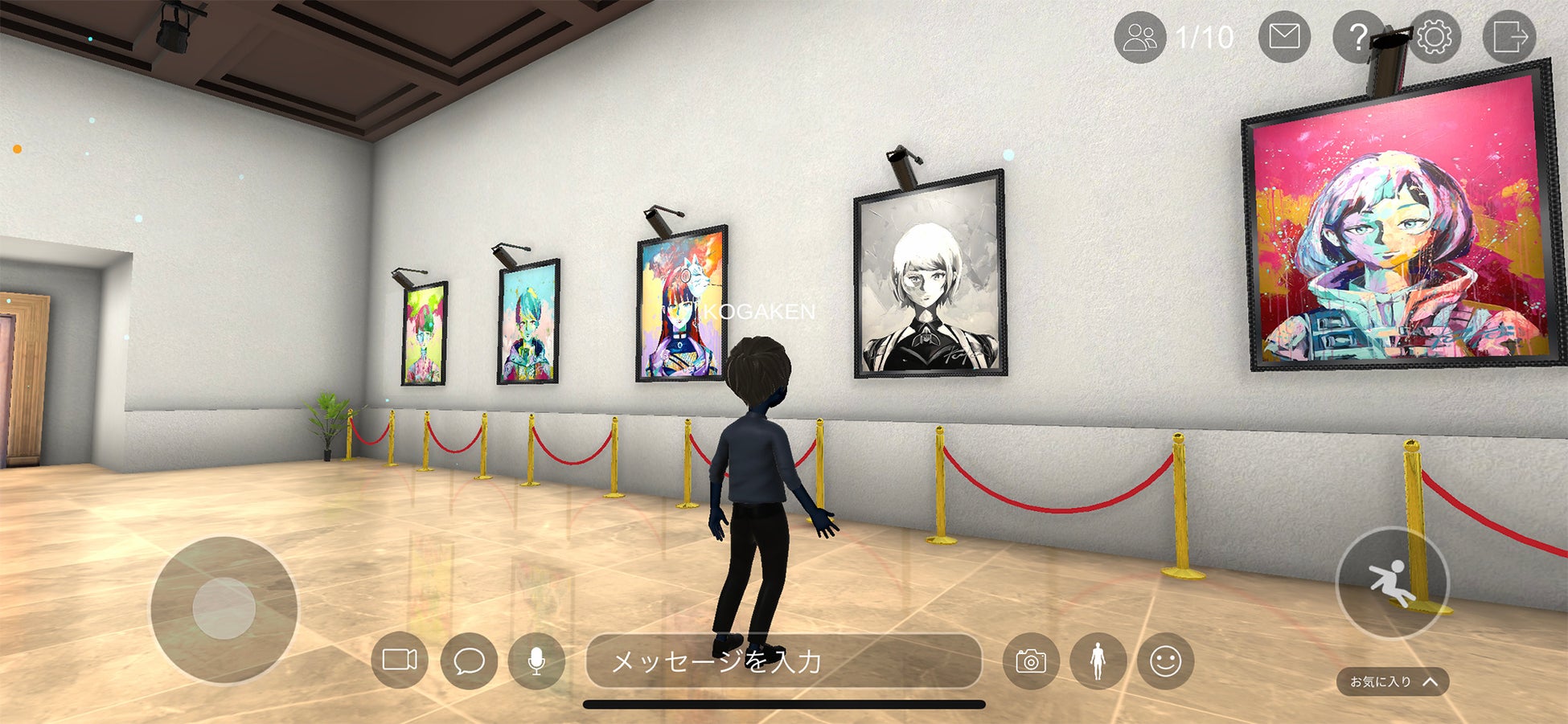 XANAモバイルアプリにて、展示作品と同じNFTを展示・販売