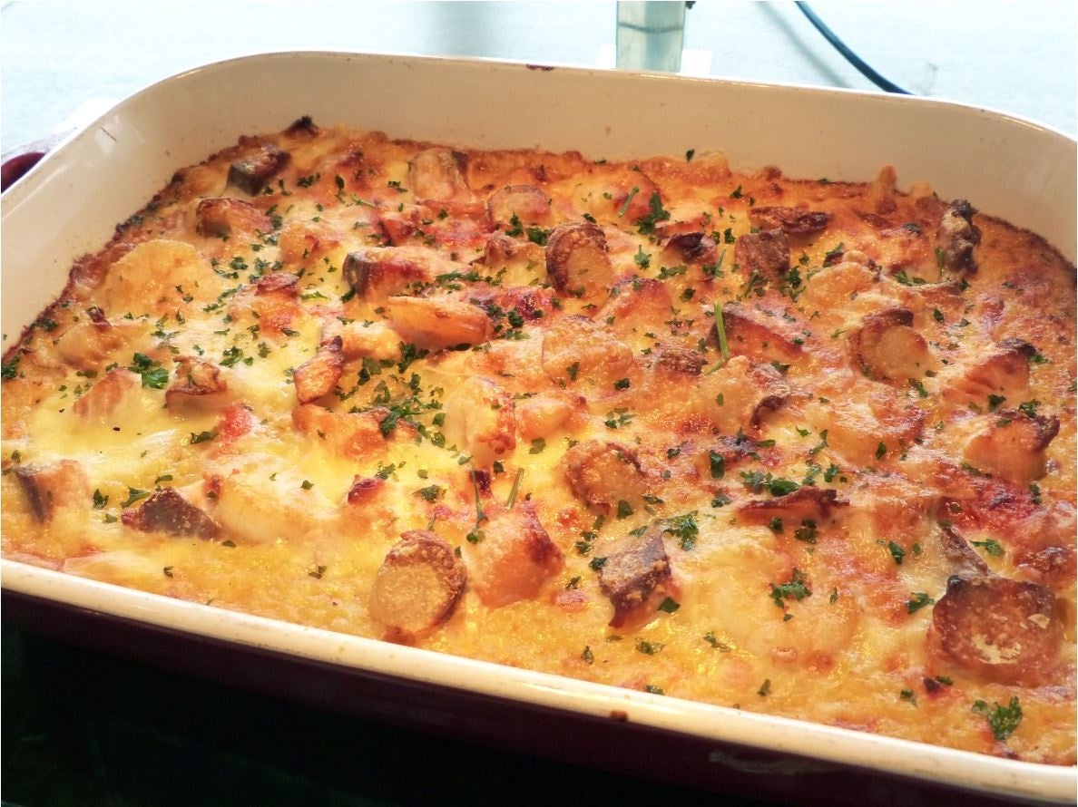 サフラン風味の焼きリゾット