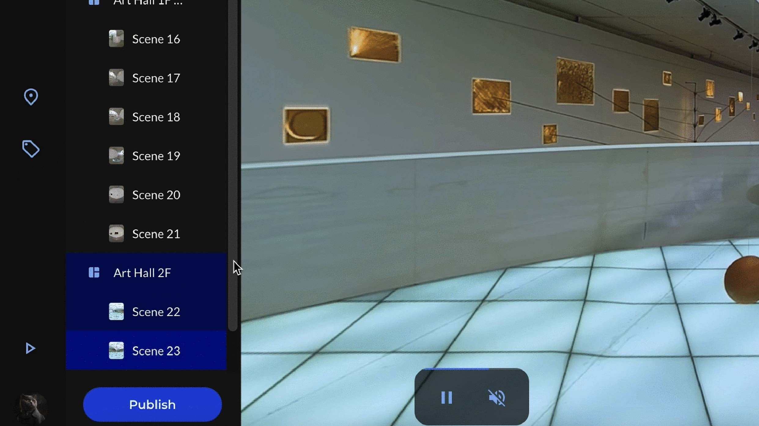 エディター画面：ドラッグ＆ドロップ視点編集