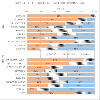 設問2-1、2-2_脱炭素技術（エネルギー技術、脱炭素商品・技術）