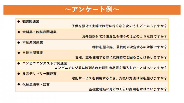 アンケート例