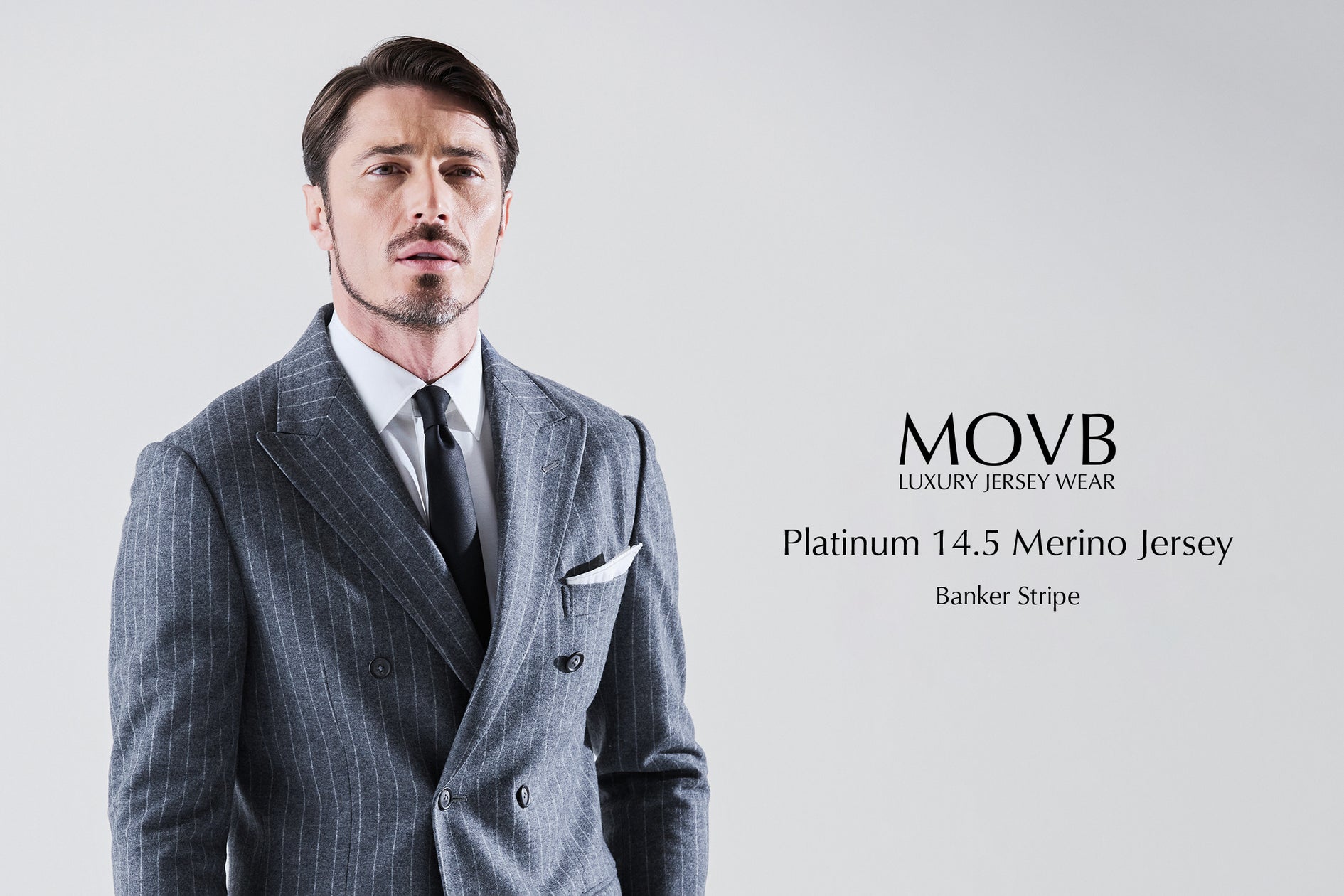 干場義雅ディレクションブランドMOVB、「Platinum 14.5 Merino Jersey」シリーズがストライプで進化 ─ ジャージで再定義するクラシックセットアップ