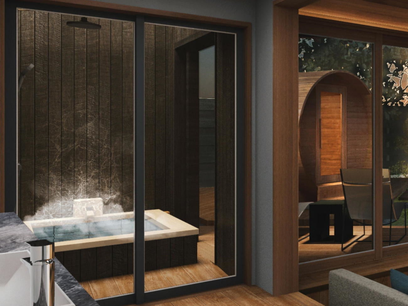 温泉露天風呂＆バレルサウナ