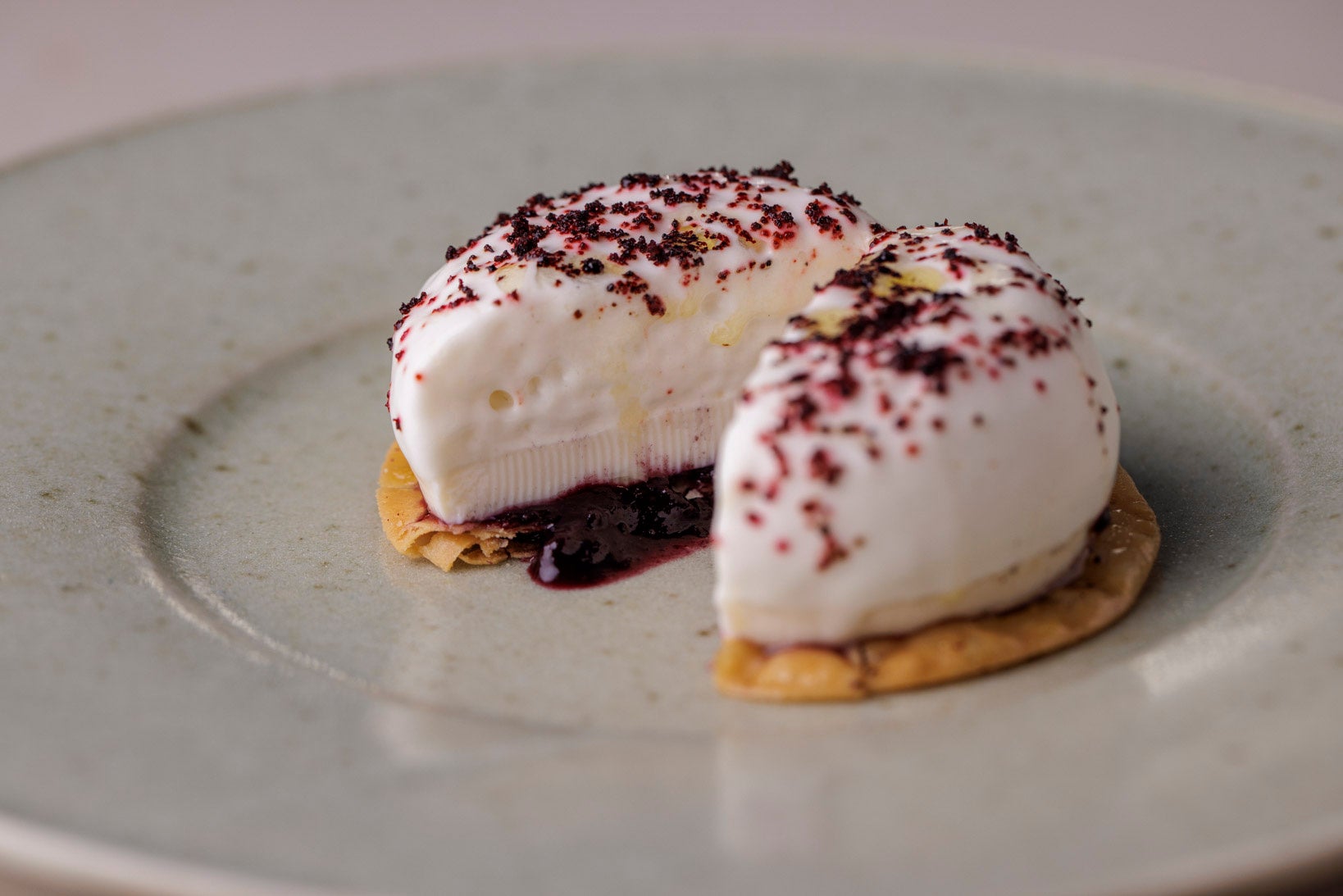 豆腐チーズ、ブルーベリー