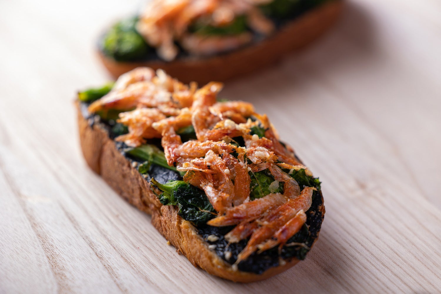 桜エビと春野菜のタルティーヌ