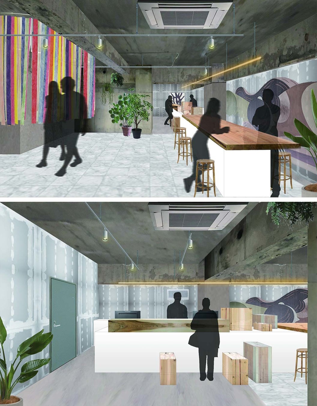 (上・下)フロントまわりイメージパース