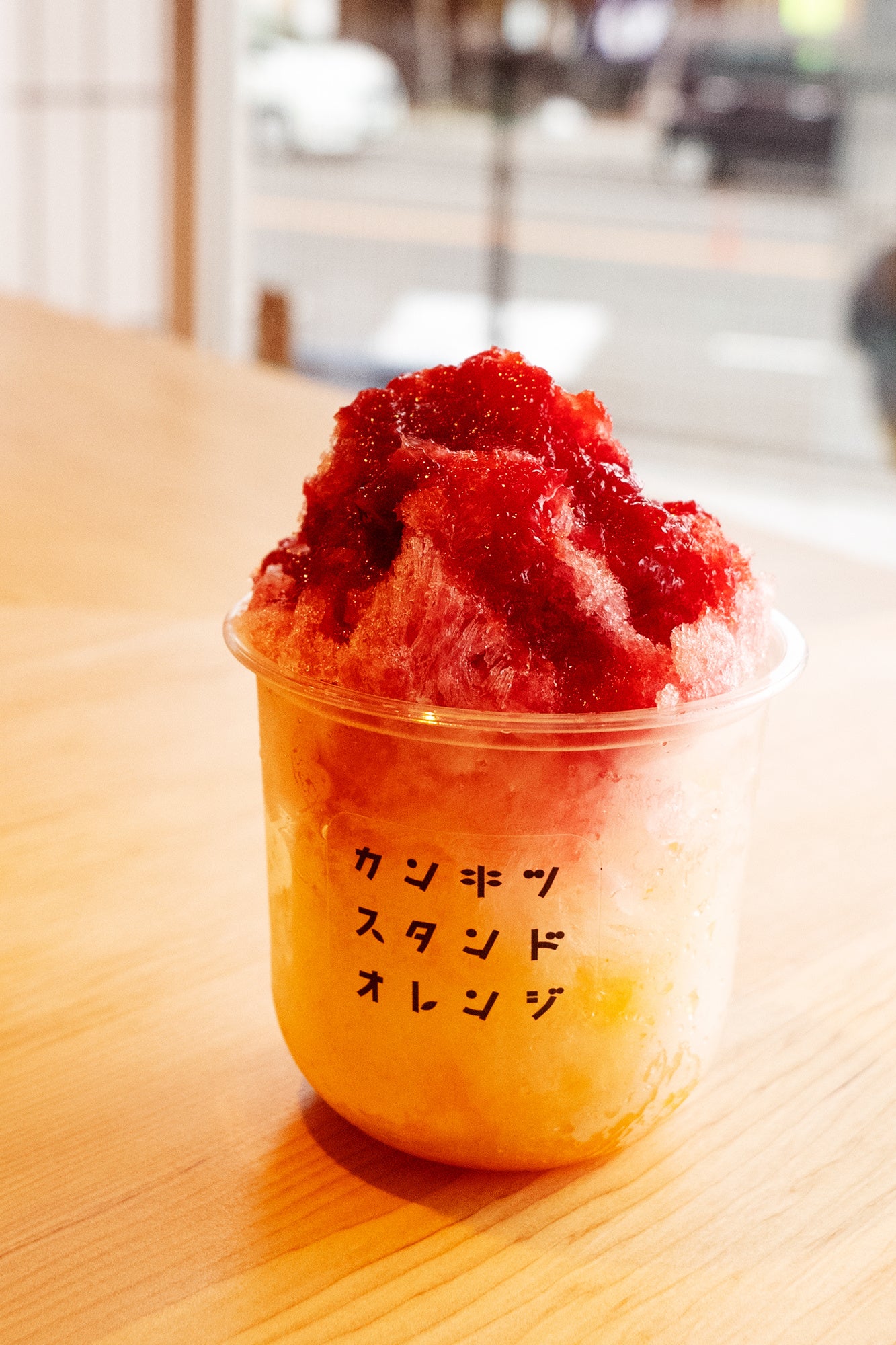 夏限定の柑橘シロップを使ったかき氷