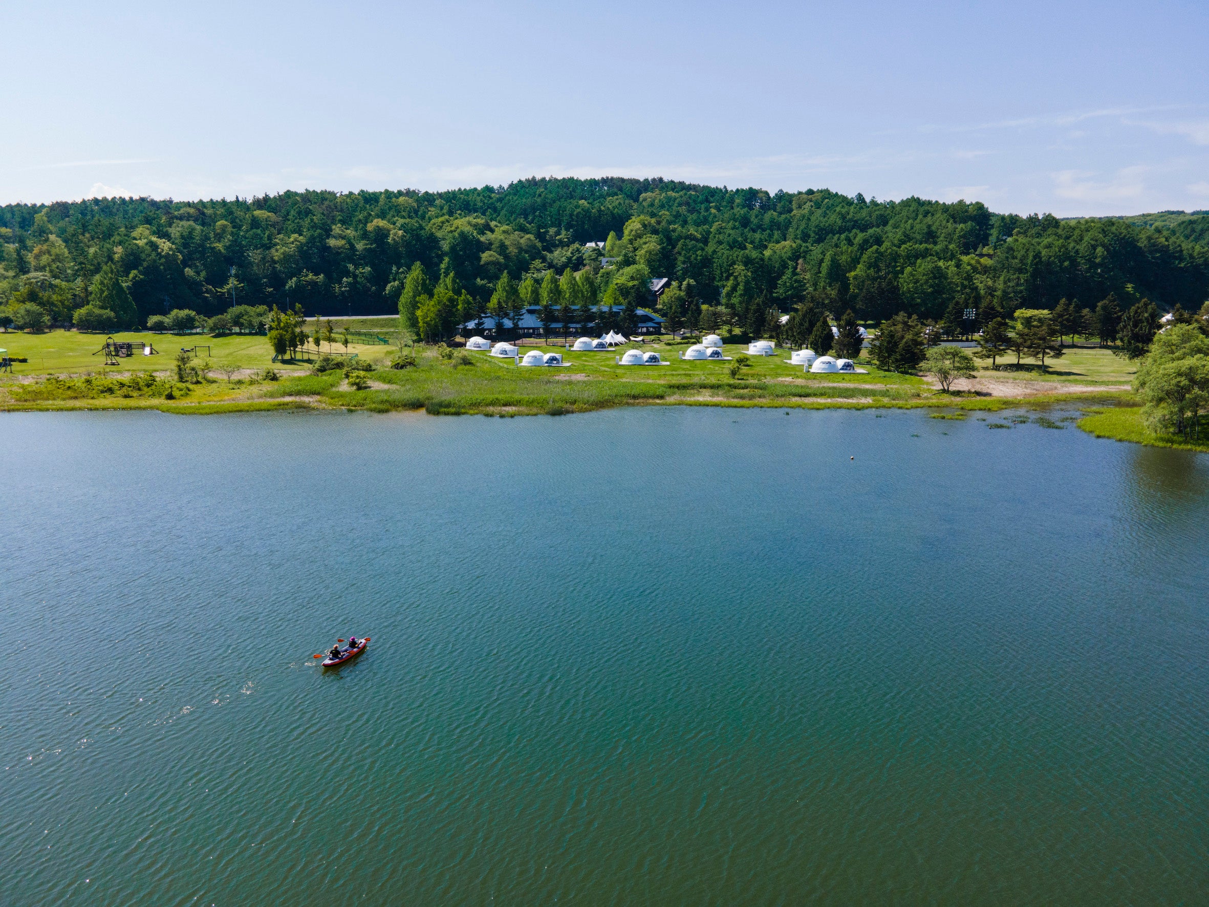 霊仙寺湖での高原カヤック