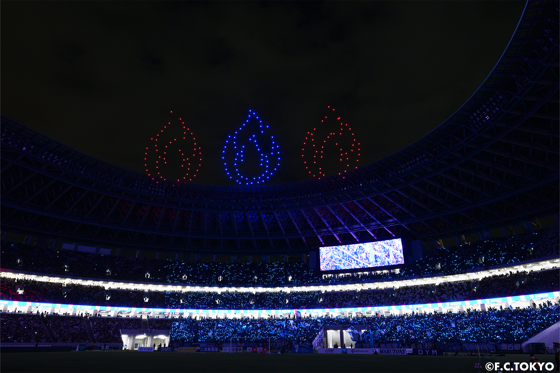 2023年5月12日Jリーグ30周年記念マッチ_ドローンショー ©F.C.TOKYO