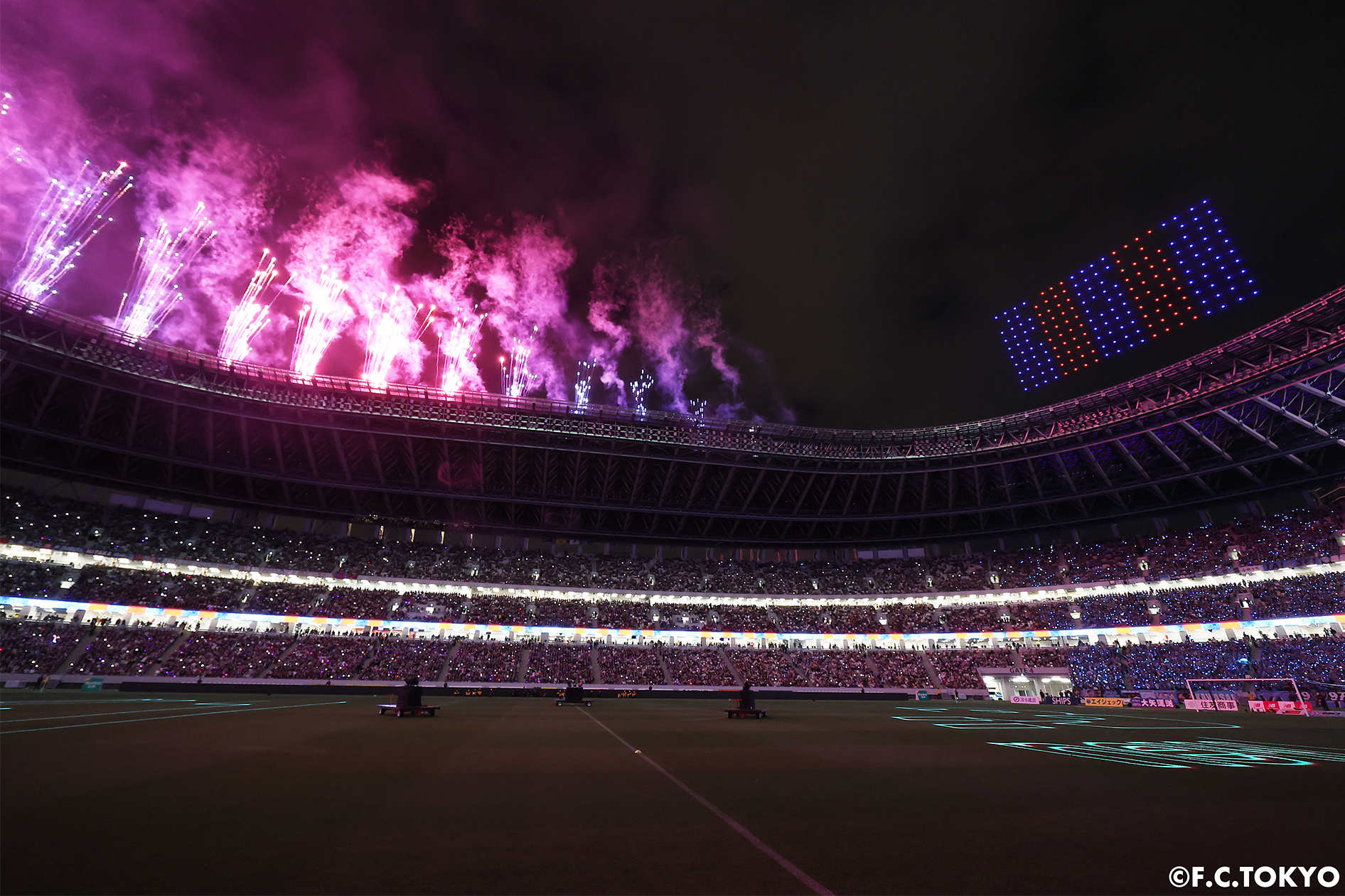 2023年5月12日Jリーグ30周年記念マッチ_ドローンショー ©F.C.TOKYO