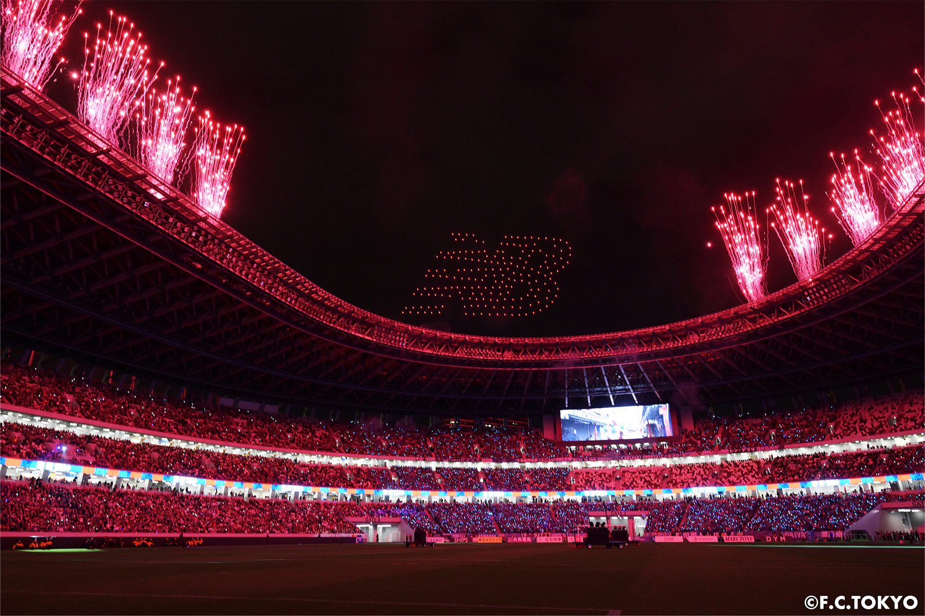 2023年5月12日Jリーグ30周年記念マッチ_ドローンショー ©F.C.TOKYO