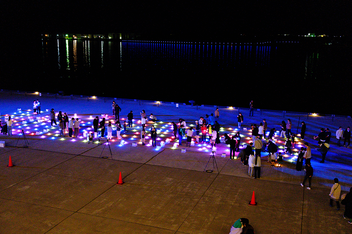 特別コンテンツとして、ドローンショー専用機体に触れ合える時間を用意。