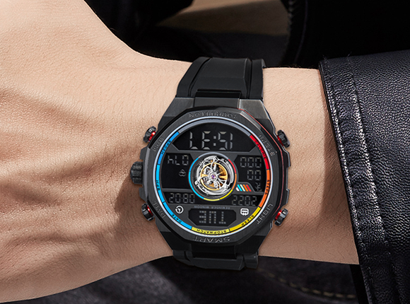 【100万円→1円!?】☆高級TEVISEトゥールビヨンデザイン ゼ☆ス、ZEN☆THモデル ハイエンドオマージュ gr0099_ noob if 日本初上陸！トゥールビヨンデザイン搭載スマートウォッチ！高級感と