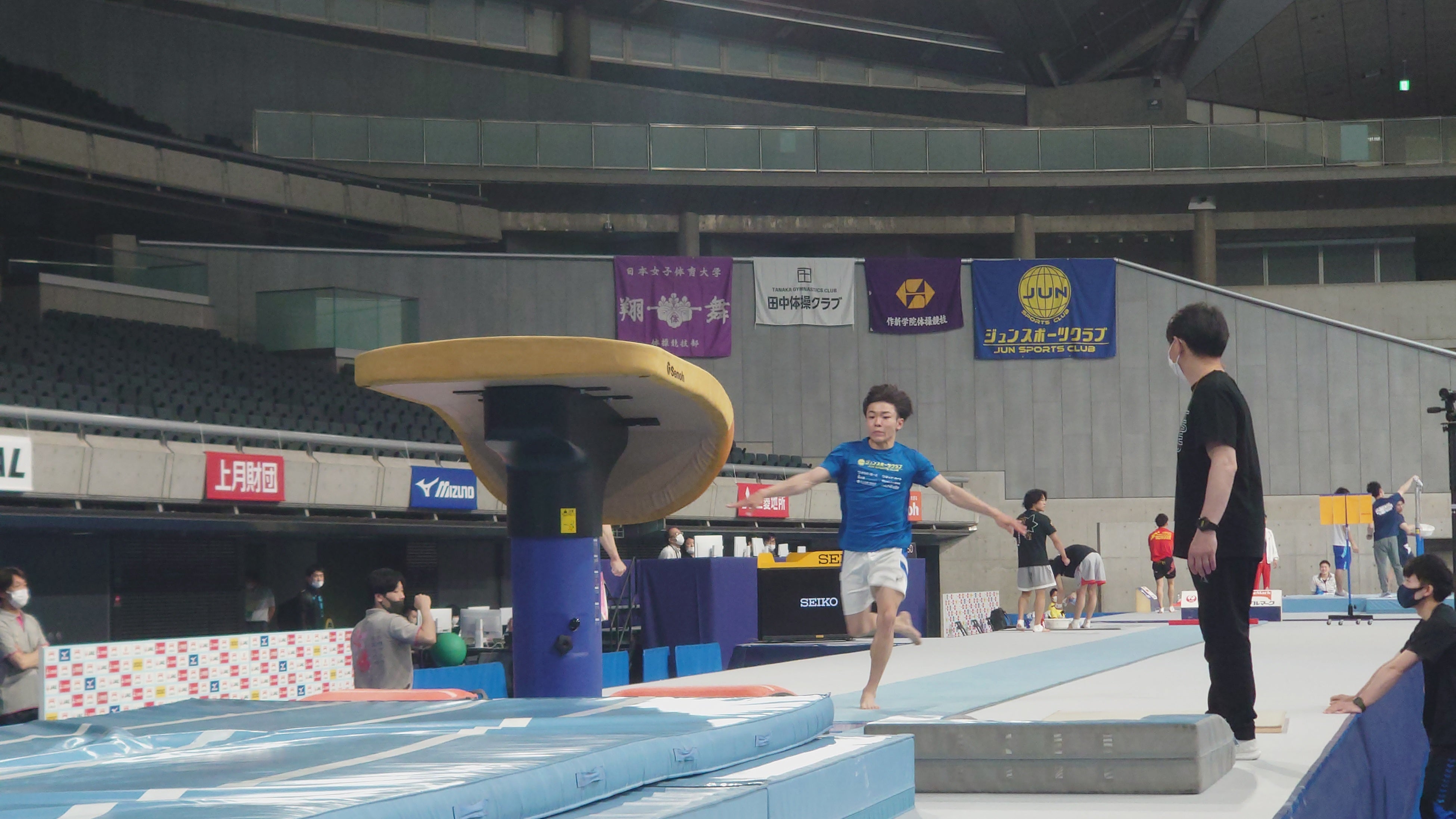 森下廉｜跳馬｜会場練習