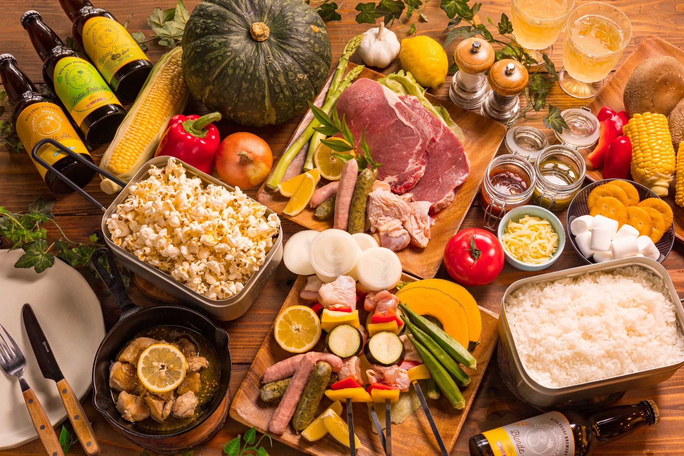 リブロースステーキBBQプラン　夕食イメージ