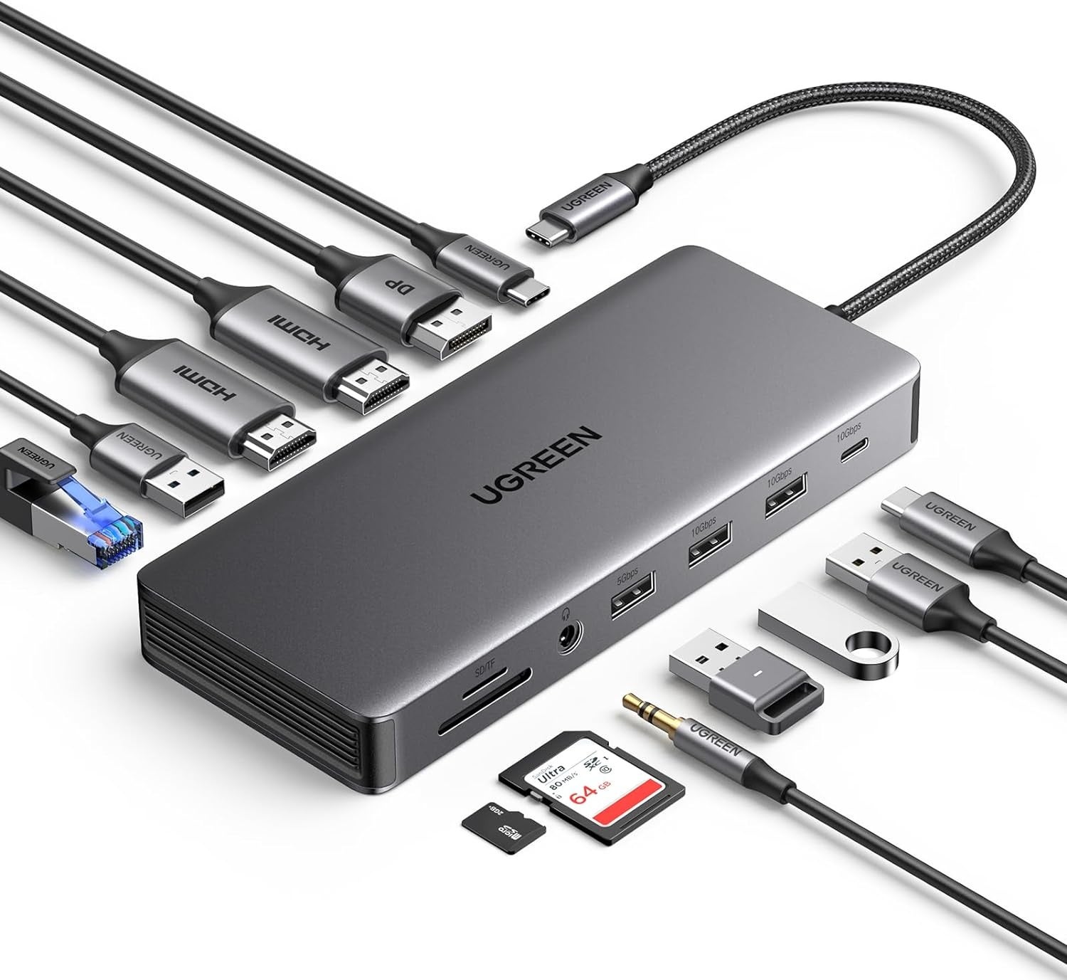 UGREEN Revodok Max ドッキングステーション/Y30771-P1 Amazon | UGREEN Revodok 10 in 1 USB Cドッキングステーション
