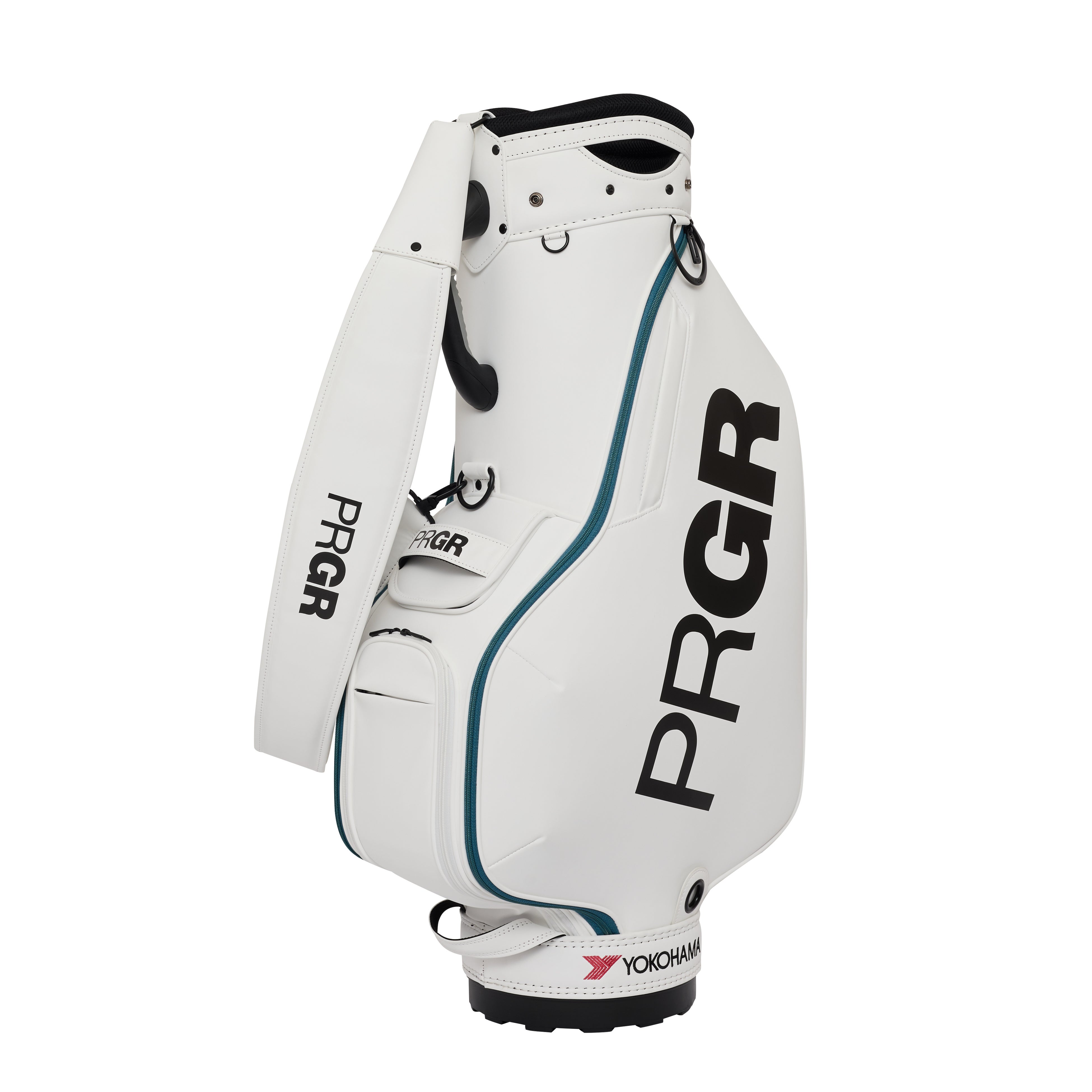 PRGR ゴルフバッグ ブラック　プロ仕様モデル　保温ドリンクホルダー付 PRGR ゴルフバッグ ブラック プロ仕様モデル 保温ドリンク